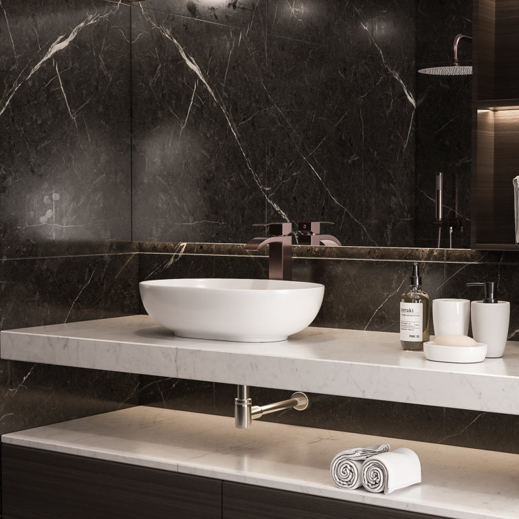 Oil Rubbed Bronze Single Handle High Arc Bathroom Faucet