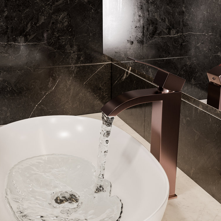 Oil Rubbed Bronze Single Handle High Arc Bathroom Faucet
