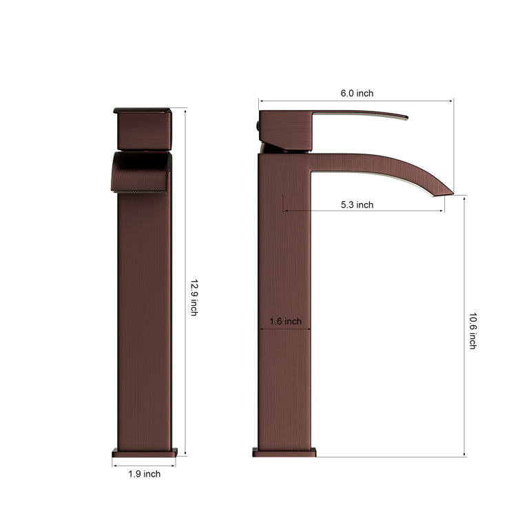 Oil Rubbed Bronze Single Handle High Arc Bathroom Faucet