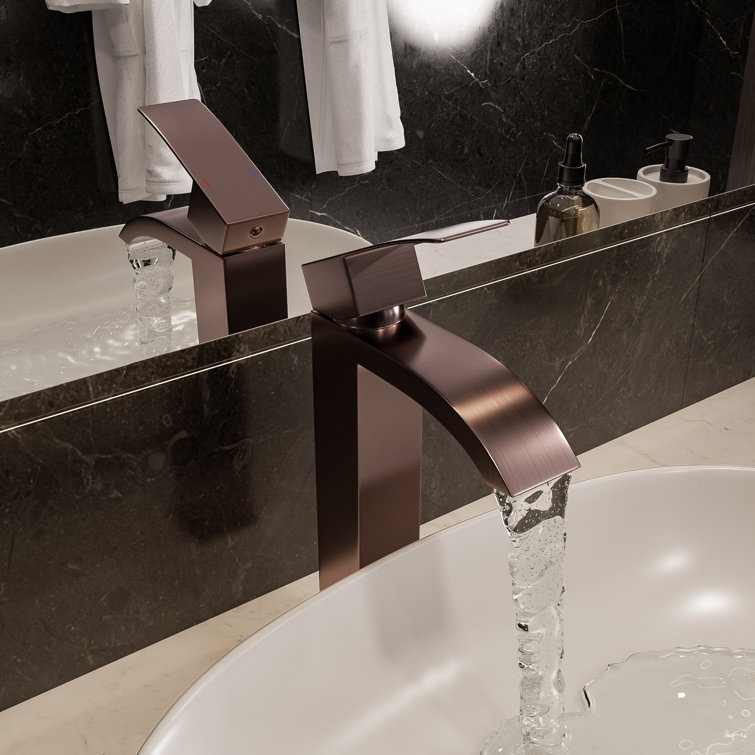 Oil Rubbed Bronze Single Handle High Arc Bathroom Faucet