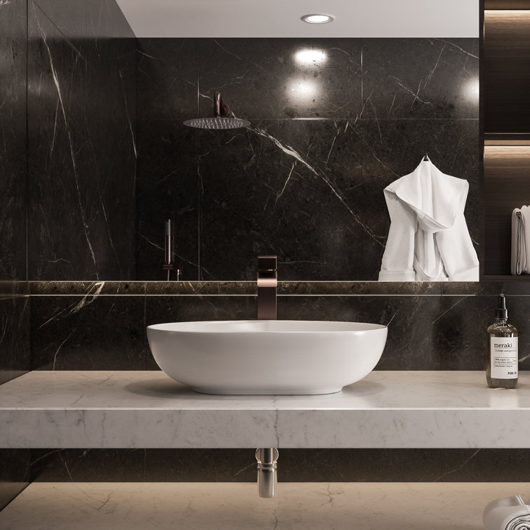 Oil Rubbed Bronze Single Handle High Arc Bathroom Faucet