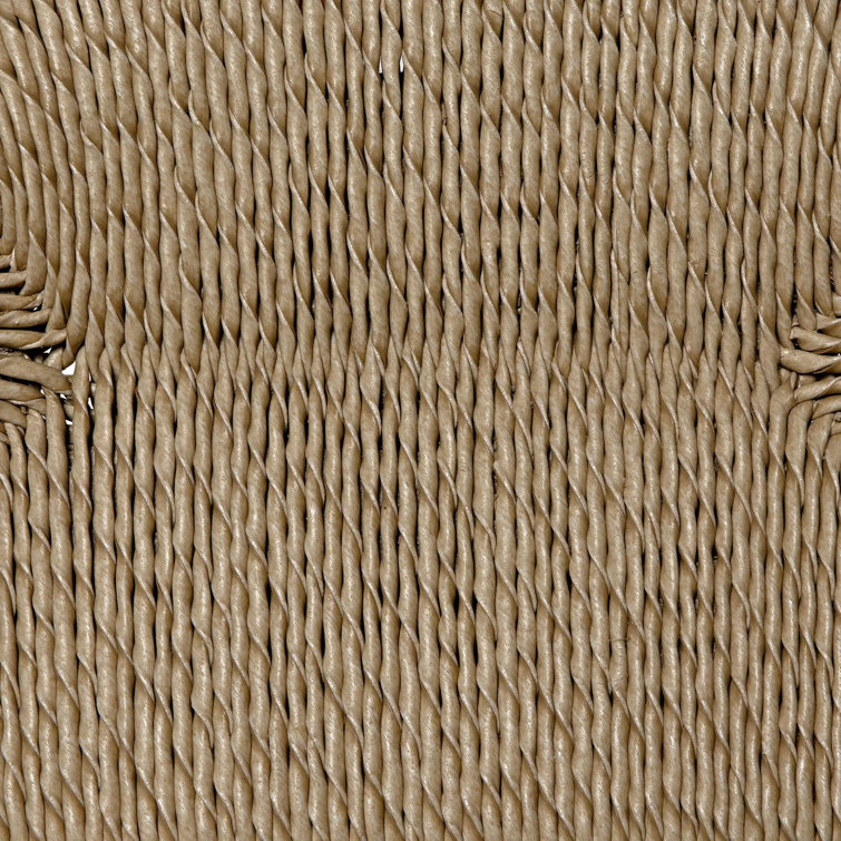 Teak and Seagrass Sculptural Accent Chair