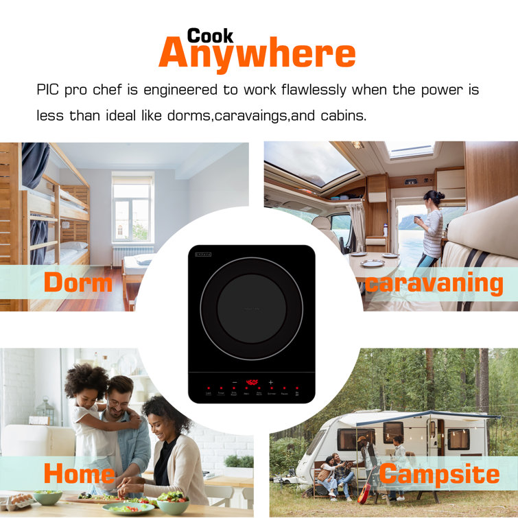 Empava Black Portable Single Burner Induction Cooktop