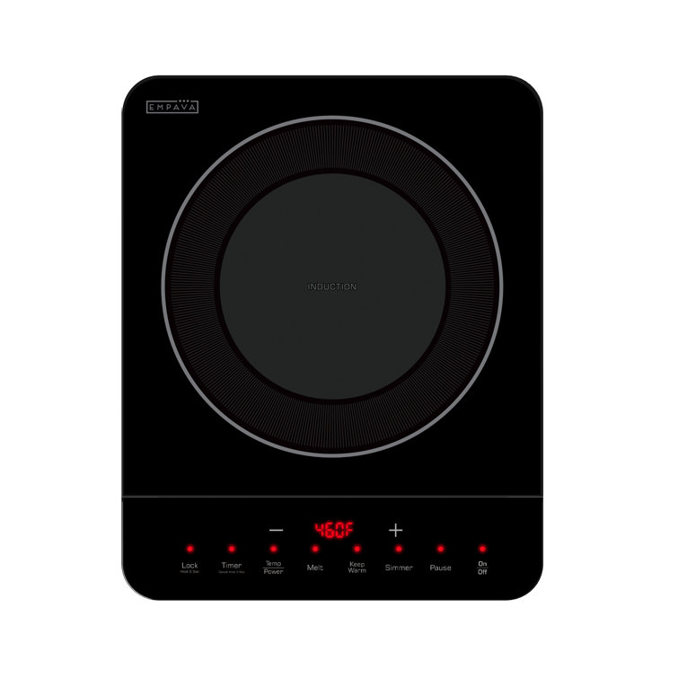 Empava Black Portable Single Burner Induction Cooktop
