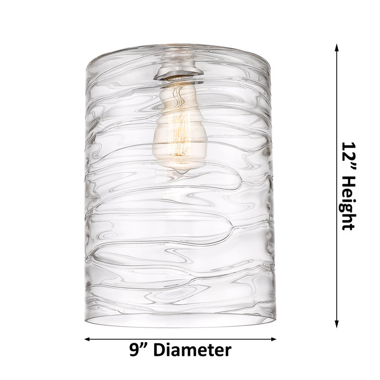 Ballston 14" Mini Drum Pendant in White & Polished Chrome
