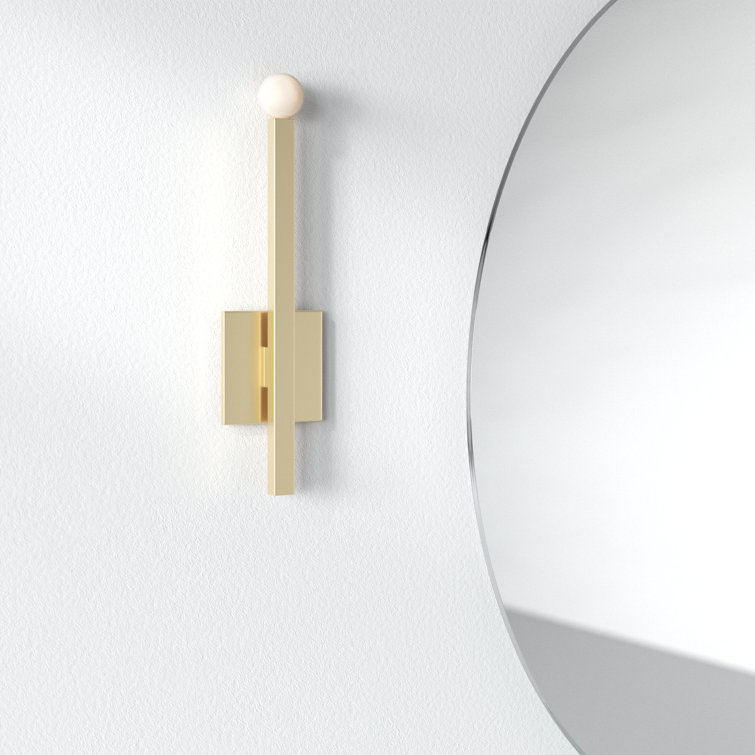 Aged Brass Single Light Dimmable Wall Sconce
