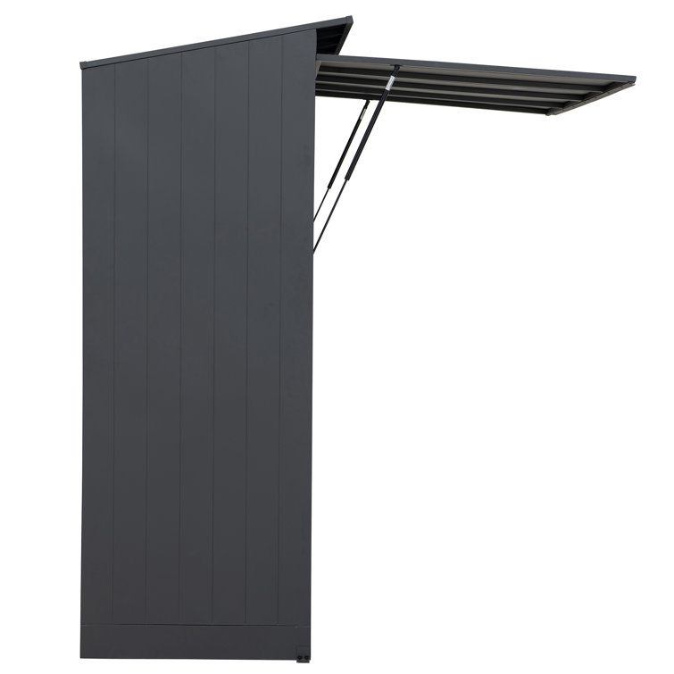 Fleetwood 7 ft. x 3 ft. Wood Grain Steel Outdoor Kitchen with Gas Springs