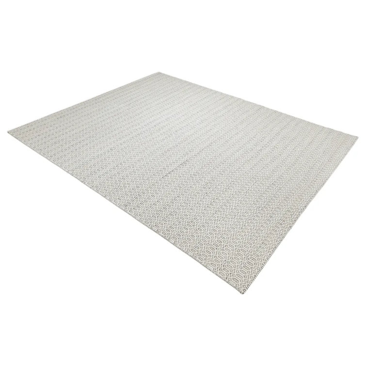 Slate Geometric Wool Handmade 6' x 9' Area Rug