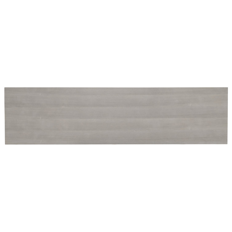 Gray and Silver Transitional Burl Veneer Credenza