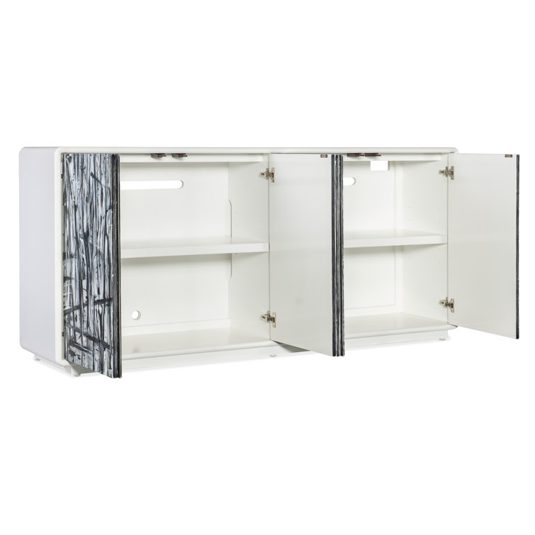 Graffitio Black and White Transitional Credenza