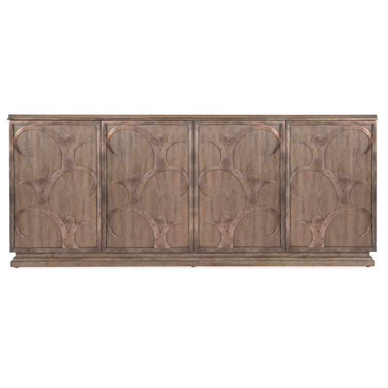 Brown Transitional Wood 84" Credenza