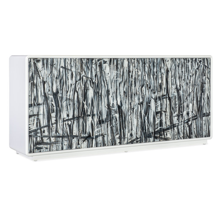 Graffitio Black and White Transitional Credenza