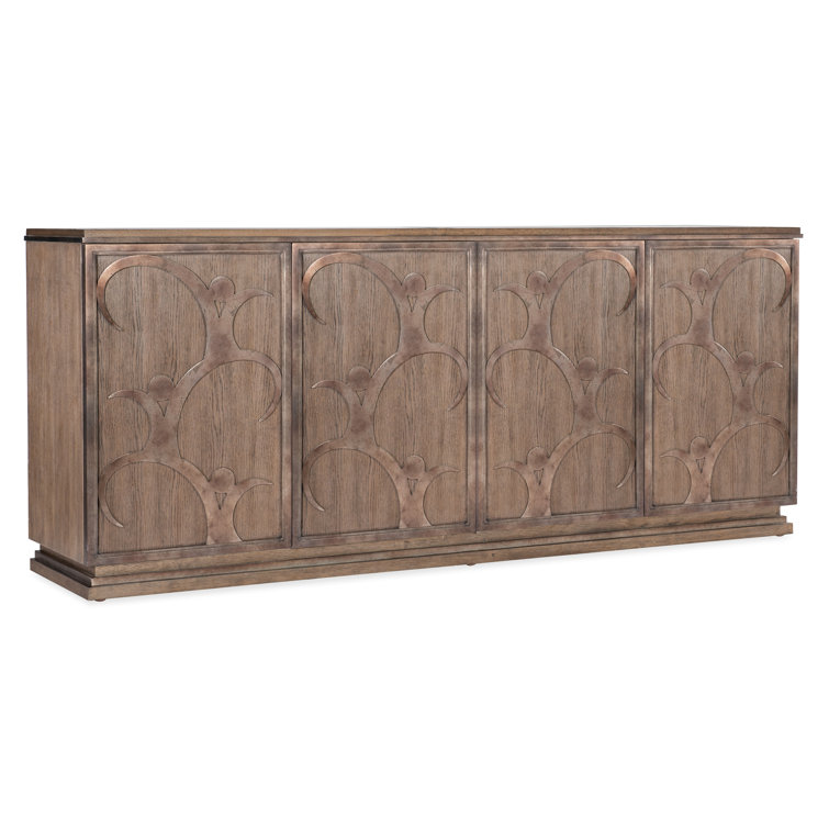 Brown Transitional Wood 84" Credenza
