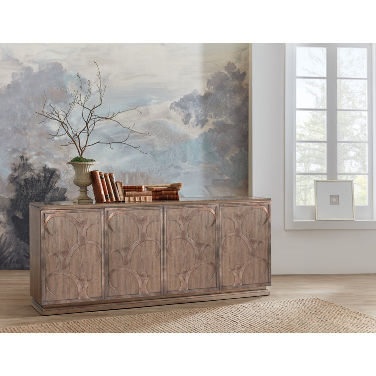 Brown Transitional Wood 84" Credenza