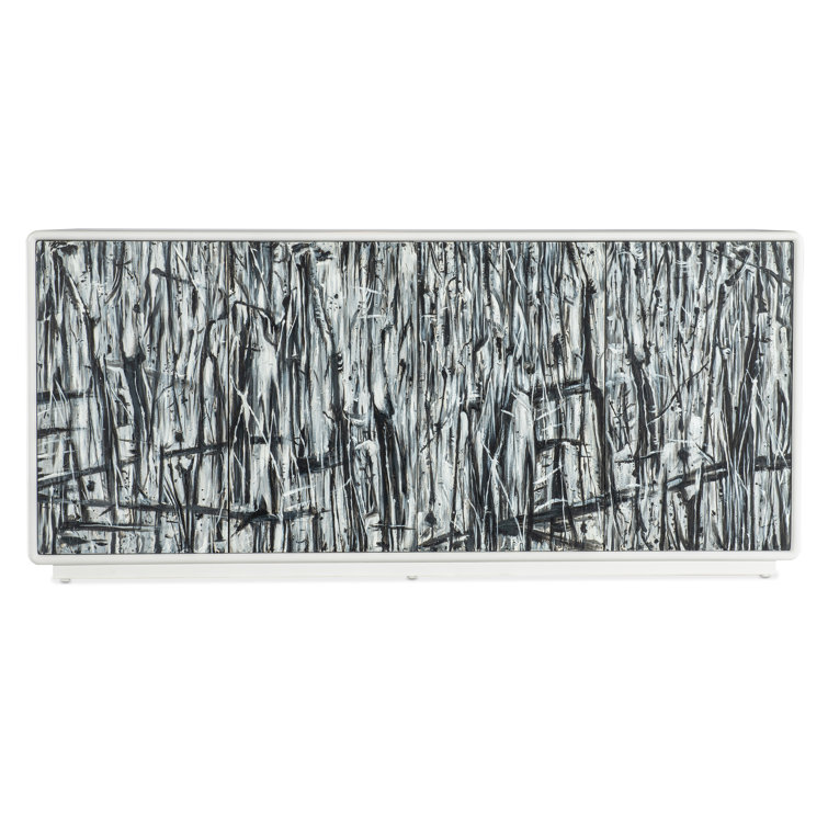 Graffitio Black and White Transitional Credenza