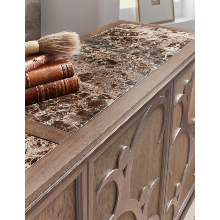 Brown Transitional Wood 84" Credenza