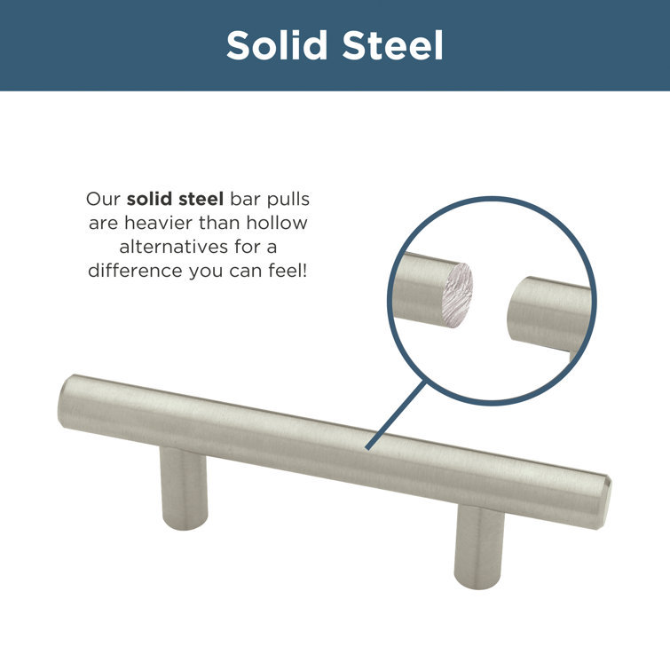 7.4-Inch Brushed Stainless Steel Bar Handle Pull