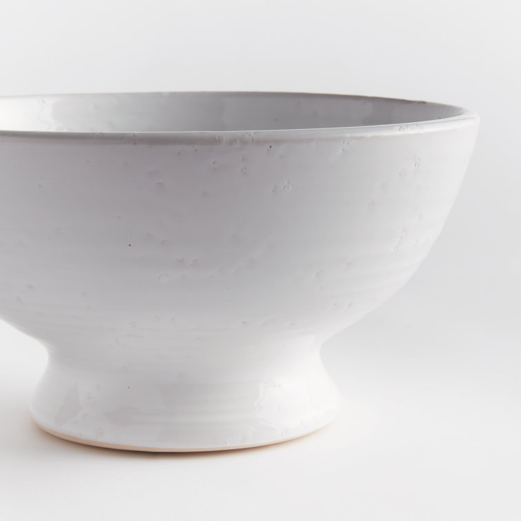 Handcrafted White Terracotta Decorative Bowl