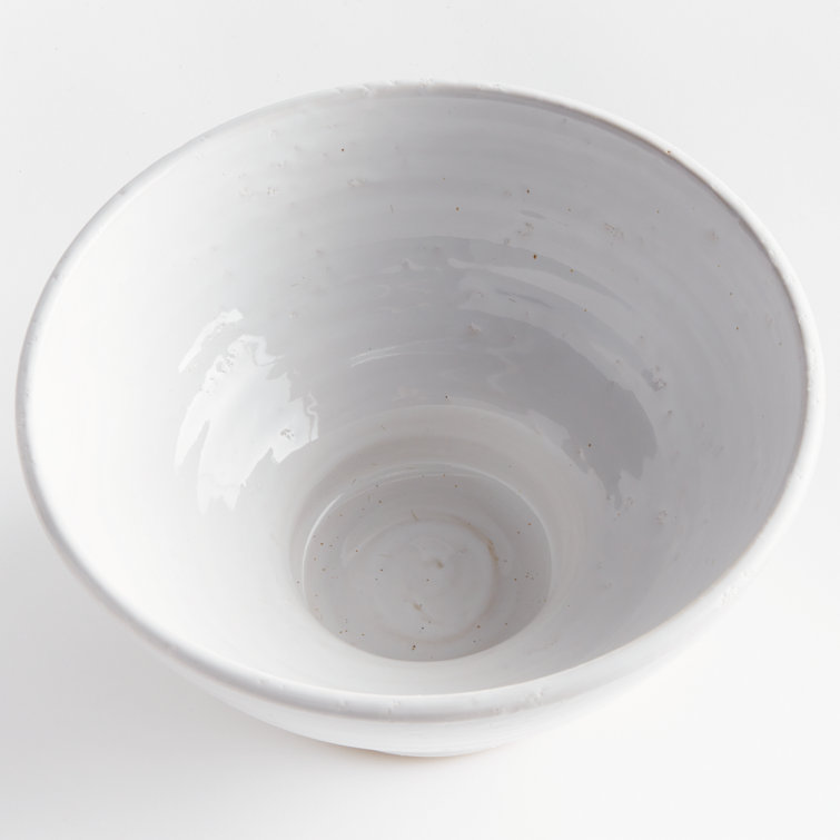 Handcrafted White Terracotta Decorative Bowl