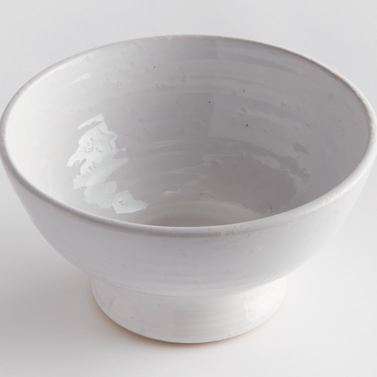 Handcrafted White Terracotta Decorative Bowl