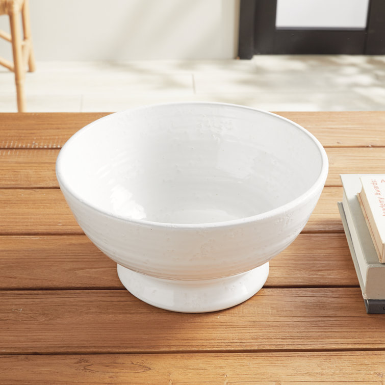 Handcrafted White Terracotta Decorative Bowl