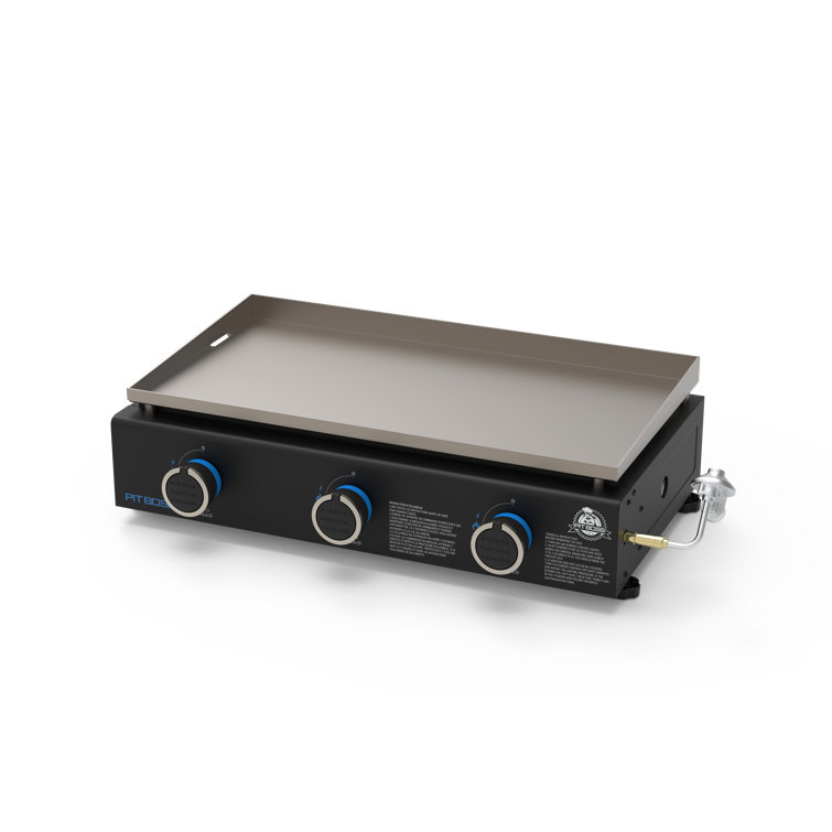 Pit Boss 3-Burner Black Propane Tabletop Gas Griddle with Cover
