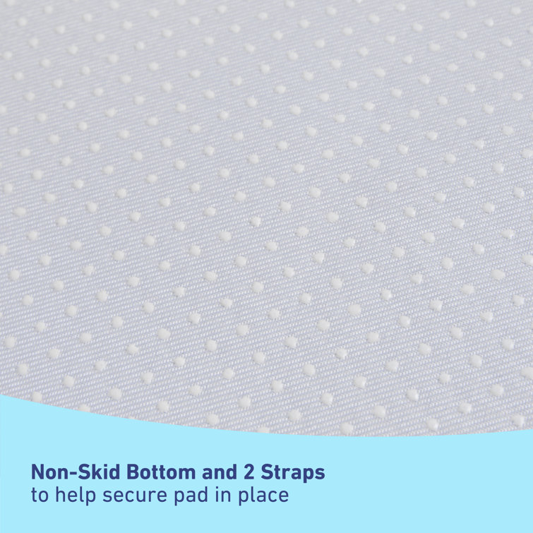 Graco Gray and White Oval Contoured Changing Pad with Cover