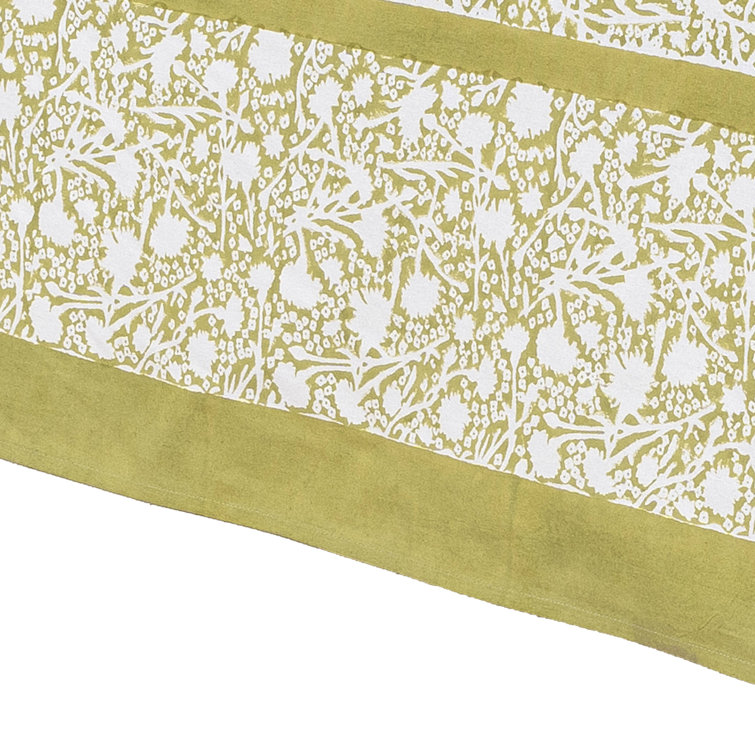 Meadows Vert 59" Square Fabric Tablecloth