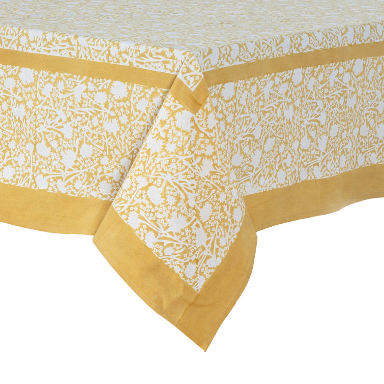 Meadows Vert 59" Square Fabric Tablecloth