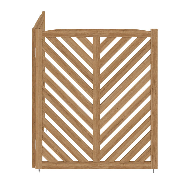 Brown Fir Wood Outdoor Privacy Fence Panels, 41" H x 36" L