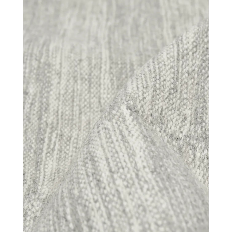 Louella Silver Stripe Handwoven Wool 8' x 10' Area Rug