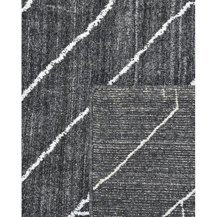 Elysian Gray Hand-Knotted Wool and Viscose 8' x 10' Area Rug