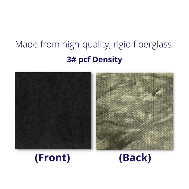 Black Matte Sound Absorbing Drop-In Ceiling Tiles