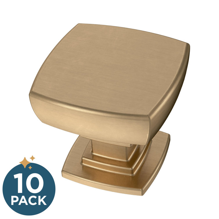 Champagne Bronze Square Cabinet Knob with Mounting Hardware