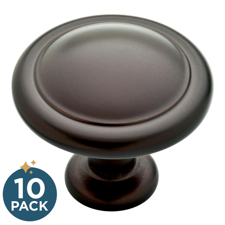 1.24" Round Dark Oil Rubbed Bronze Cabinet Knob