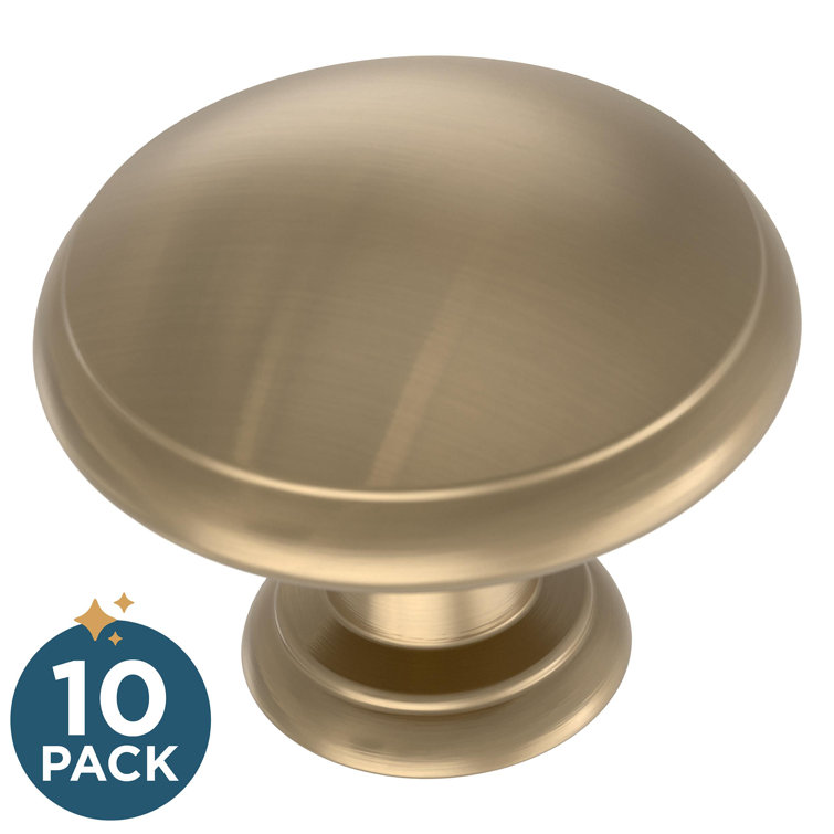 Champagne Bronze Round Brass Cabinet Knob Multipack