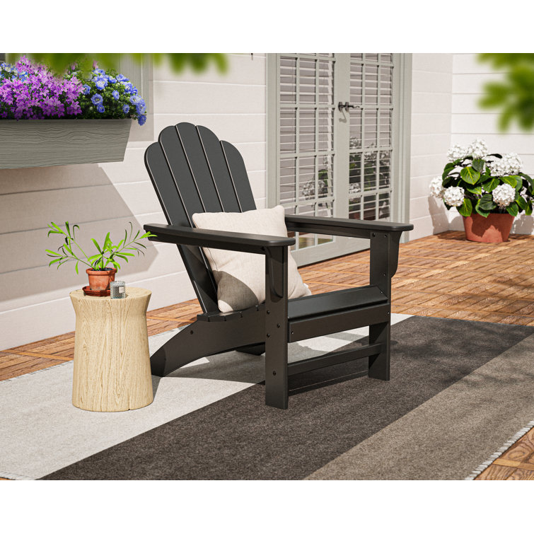 Slate Grey Polywood Adirondack Chair with Arms