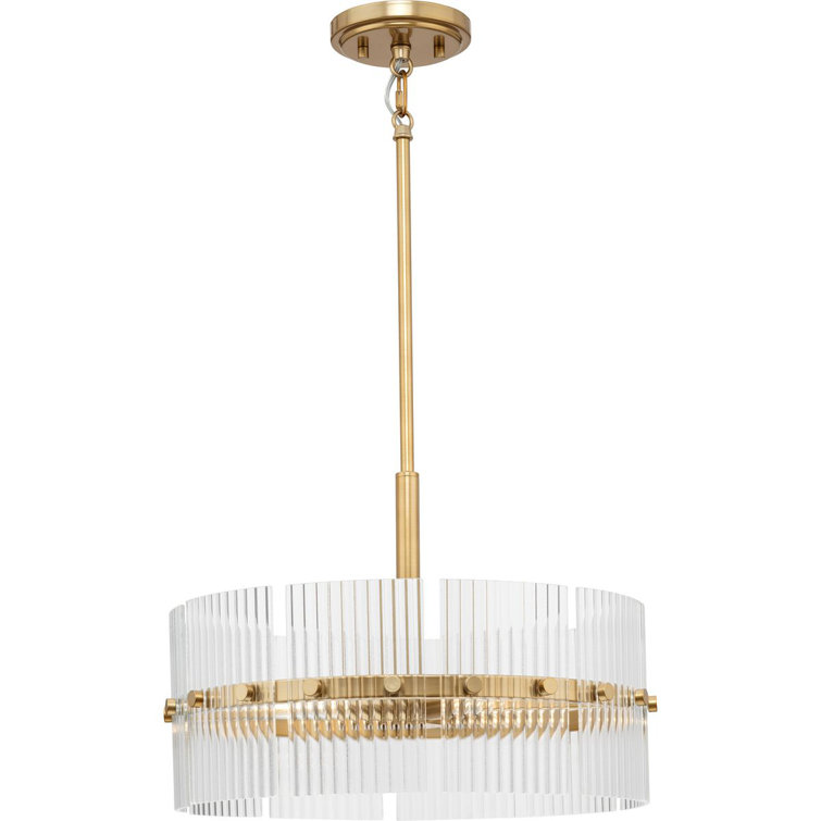 Seville Soft Gold Glass 4-Light Pendant