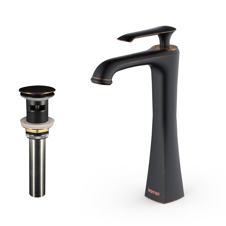 Woodburn Oil Rubbed Bronze Vessel Bathroom Faucet with Pop-Up Drain