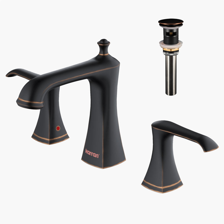 Karran Woodburn Timeless Bronze 2-Handle Widespread Bathroom Faucet