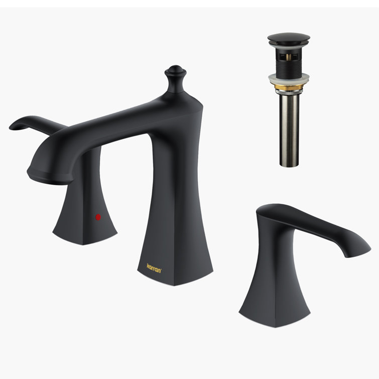 Woodburn Matte Black 2-Handle Widespread Bathroom Faucet