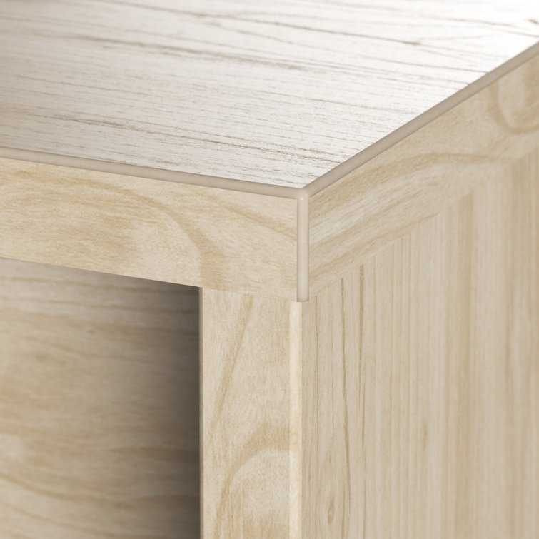 Natural Elm 71'' Wood Credenza Desk with Filing Cabinet