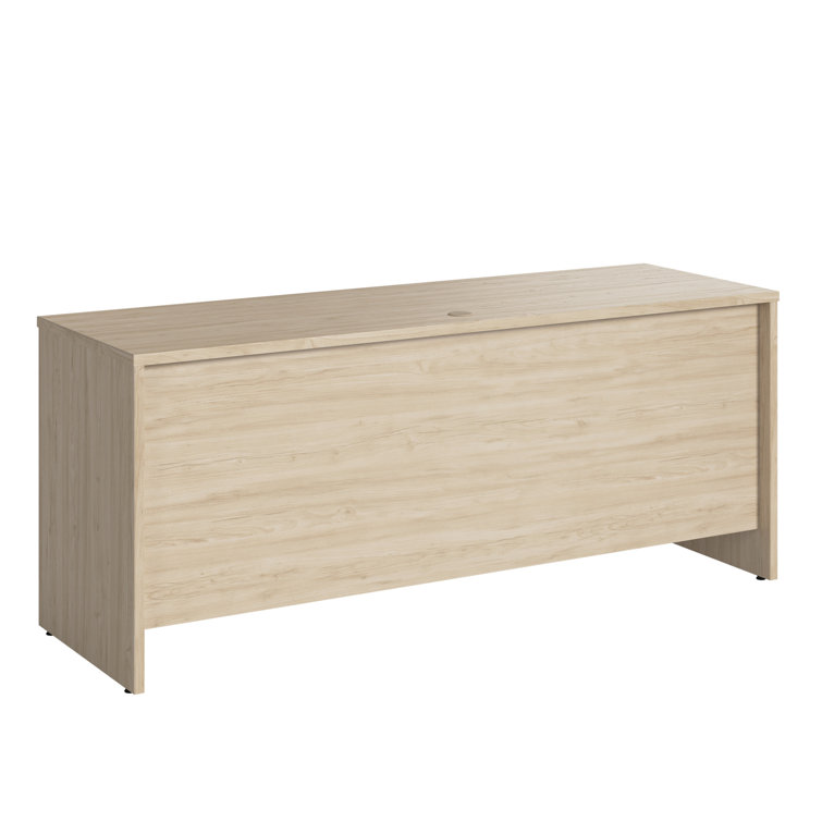 Natural Elm 71'' Wood Credenza Desk with Filing Cabinet