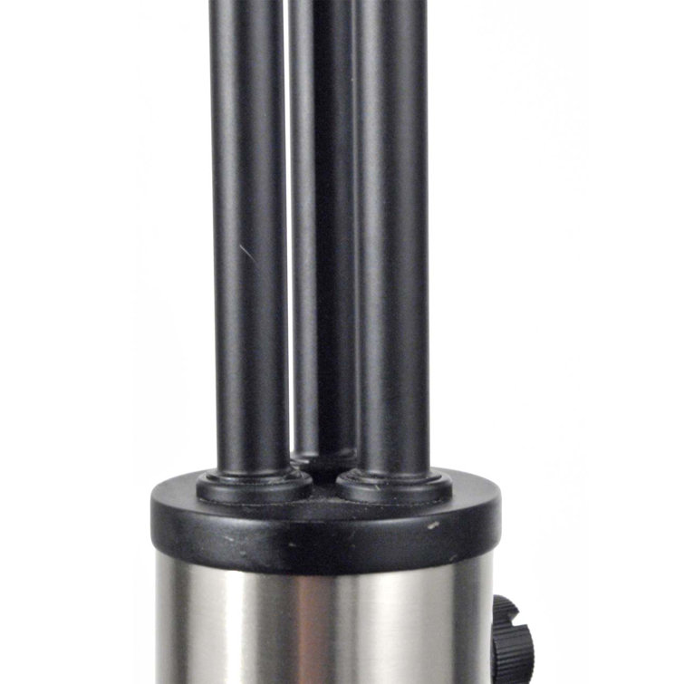 Polygon 88" Black and Brushed Nickel Multi-Head Arc Floor Lamp