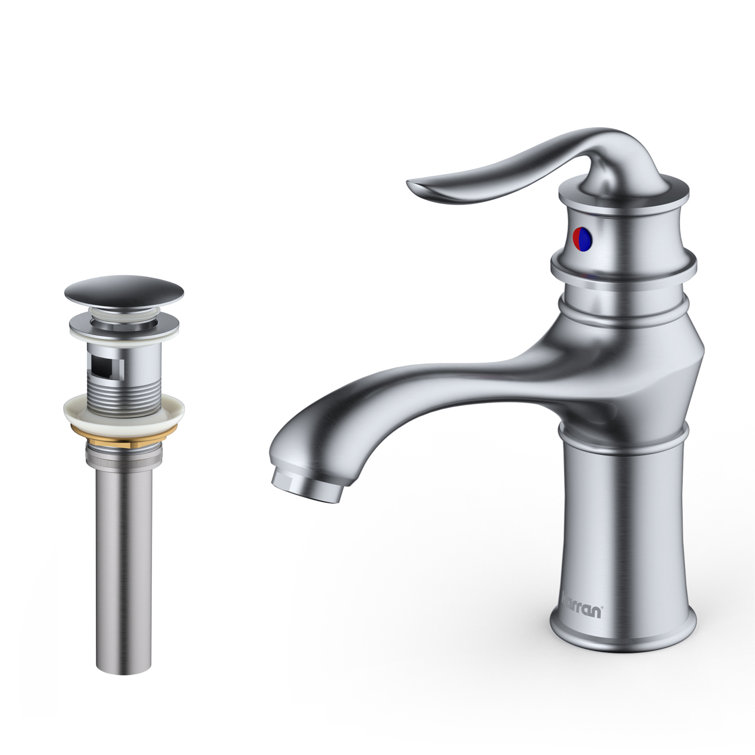 Dartford Stainless Steel Single Handle Bathroom Faucet with Pop-Up Drain