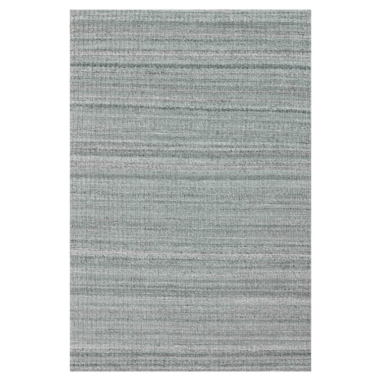 Gray Geometric Hand-Woven Outdoor Rectangular Rug 4' x 6'