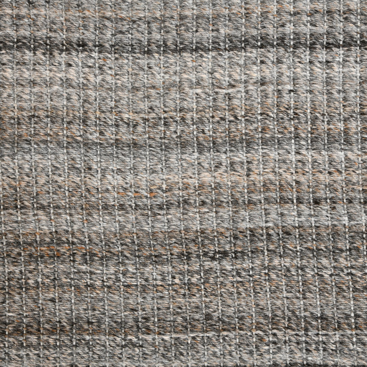Atlantic Striped Brown Hand-Woven Outdoor Polyester Rug