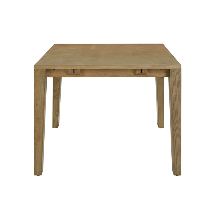 Natural Ash Wood Extendable Rectangular Dining Table for Eight