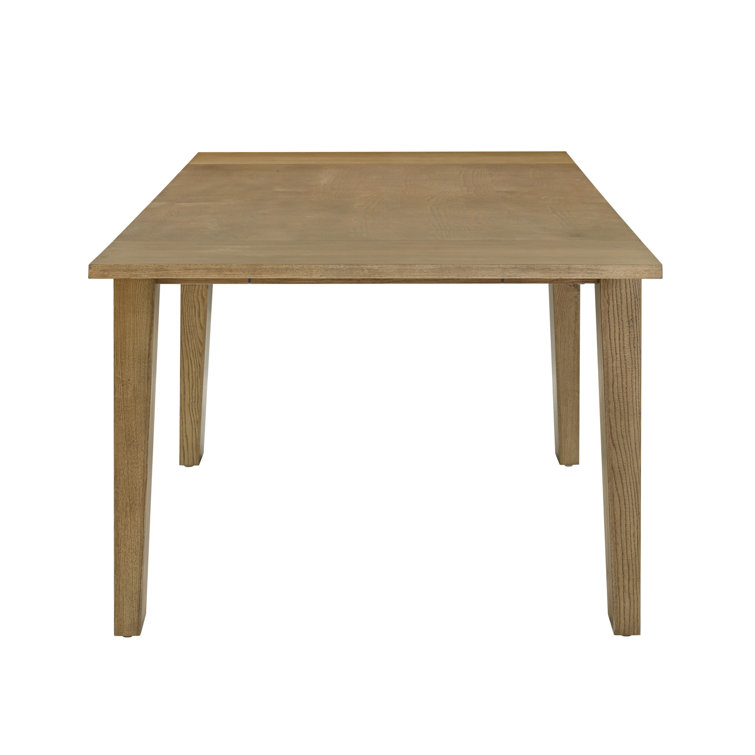 Natural Ash Wood Extendable Rectangular Dining Table for Eight