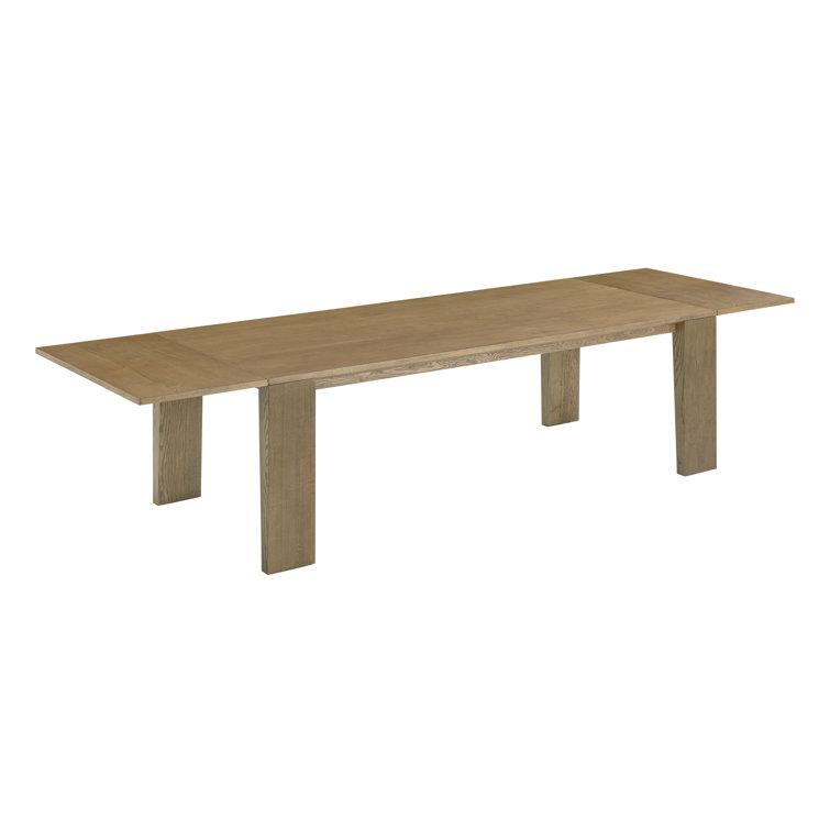 Natural Ash Wood Extendable Rectangular Dining Table for Eight